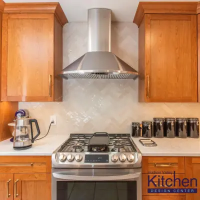 Cherry Borderless Cabinetry — Kitchen Remodeling project by Hudson Valley Kitchen Design Center
