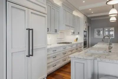 Crystal Lake Elegant White Kitchen — Kitchen Remodeling project by Chris Van Genechten - Kitchen & Bath Design