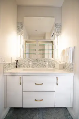 Bathrooms with Coastal Inspiration — Kitchen Remodeling project by La Costa Cabinets & Design