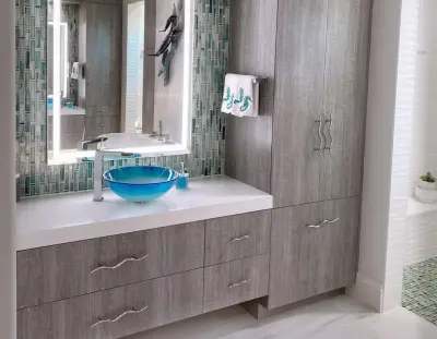 Seaside Primary Bathroom — Kitchen Remodeling project by DaVinci Kitchens, Bath, & Cabinetry