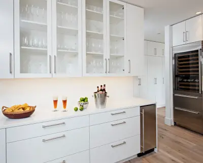 Modern Bay Residence, Loveladies — Kitchen Remodeling project by Francie Milano Kitchens Inc.