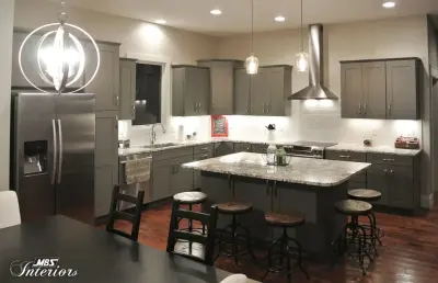 Sleek Gray Industrial-Inspired Kitchen — Kitchen Remodeling project by MBS Interiors