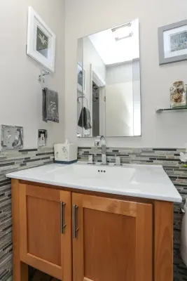 Hudson River Croton Powder Room — Kitchen Remodeling project by DreamStyle Kitchens & Baths, LLC