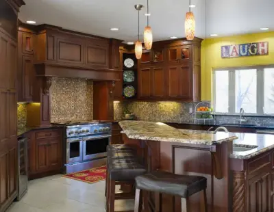 Eternal Mahogany Kitchen — Kitchen Remodeling project by Mark Hall Cabinetry