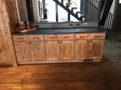 Bespoke Cabinets, Rustic Alder Circle — Kitchen Remodeling project by Cedar Mountain Woodwrights