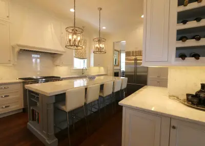 Tailored Hood Supports for This Stylish Upgrade with Mouser Cabinetry — Kitchen Remodeling project by Classic Cupboards, Inc