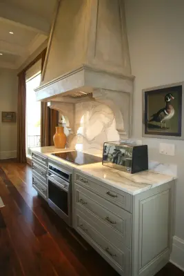 Bespoke Hood and Built-in Appliances in Classic Mouser Kitchen — Kitchen Remodeling project by Classic Cupboards, Inc