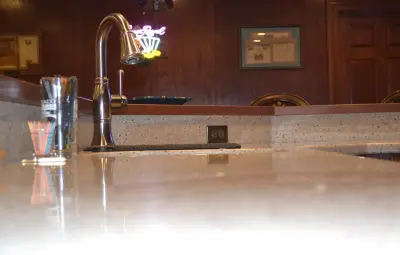 Tailored Oak Bar — Kitchen Remodeling project by Chandlers Plywood Products