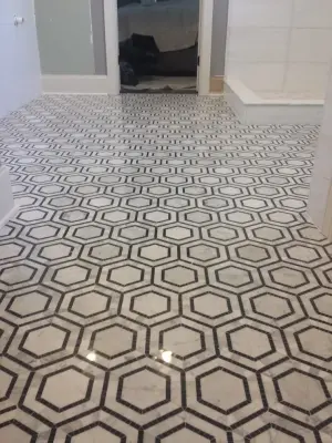 Hexagonal Tile Flooring — Kitchen Remodeling project by Third Generation Renovation