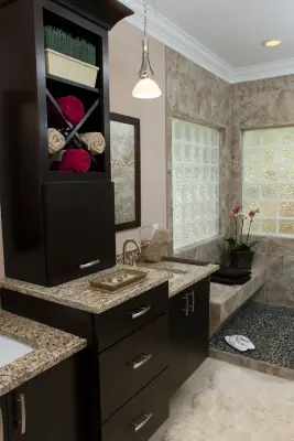 Holly Springs NC Spa-Inspired Award Winning Bathroom — Design-Build Services project by Paradise Found Construction