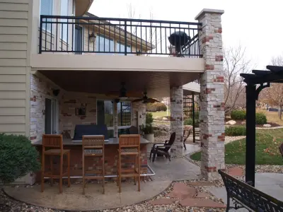 Omaha, NE Craftsman-Style Patio and Deck by Precision Enterprises, Inc.