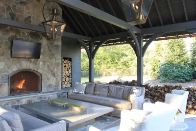 Alabama Pavilion with Baldcypress Timber Frame and Gorgeous Copper Roof — Design-Build Services project by Homestead Timber Frames