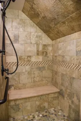 Stone and Cement Bath Design — Design-Build Services project by House To Home Builders