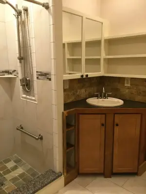 Compact Bathroom — Design-Build Services project by House To Home Builders