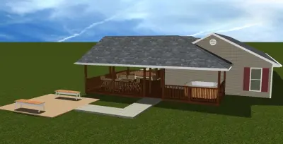 Caldwell County Outdoor Living Front Porch Expansion — Design-Build Services project by Alair Homes Hickory