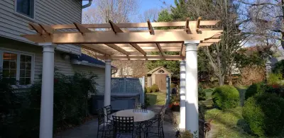 Tuscan Columned Cedar Pergola — Design-Build Services project by Maddrix Contracting LLC