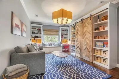 Chevron Sliding Door — Design-Build Services project by Swanson Renovations - Luxury Design & Build