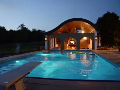 Shell-shaped Pool House — Design-Build Services project by EdgeWork Design Build