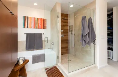 Modern and Welcoming Master Bathroom — Design-Build Services project by Red House Remodeling