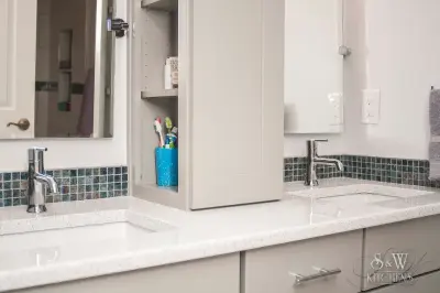 Modern Children's Jack & Jill Bathroom — Design-Build Services project by Sarah Kraus Bartelson - S&W Kitchens