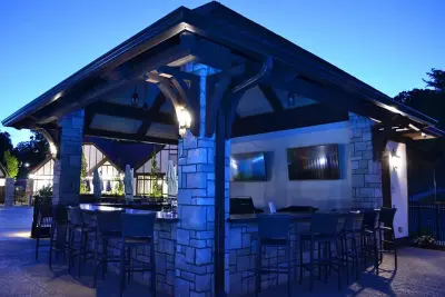 Pavilion at the Country Club — Design-Build Services project by Homestead Timber Frames