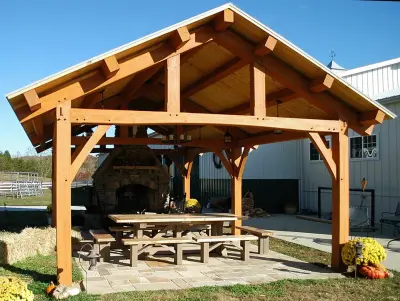 Tennessee Cypress Timber Frame Pavilion — Design-Build Services project by Homestead Timber Frames
