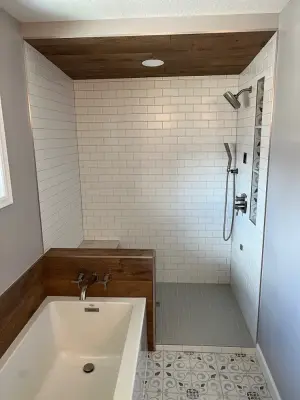 Diverse Contemporary Bathroom — Design-Build Services project by EdgeWork Design Build