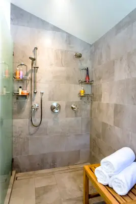 Sustainable Elegant Main Bathroom — Design-Build Services project by JRP Design & Remodel