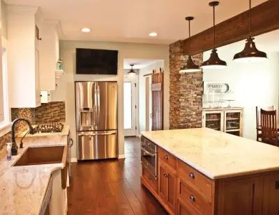 Council Bluffs Farmhouse Kitchen Renovation by Precision Enterprises, Inc.