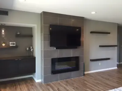 Custom Wall Panels, Built-in Features, and Fireplace Design — Design-Build Services project by Newman Construction