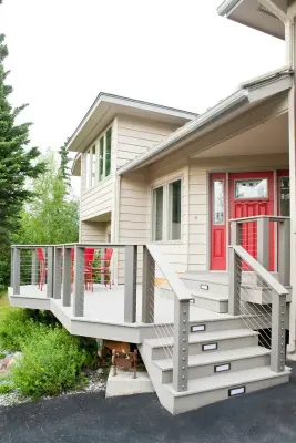Entryway Deck with Integrated Lighting — Design-Build Services project by Treeline Construction