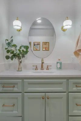 Golden Jack and Jill Bathroom — Design-Build Services project by Jackson Construction, Inc.