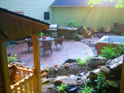 Contemporary Patio and Grill Station — Design-Build Services project by Surroundings By Natureworks