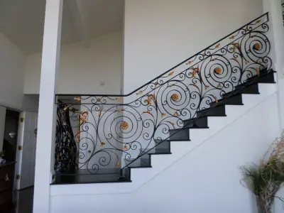 Huntington Beach Staircase Railing — Design-Build Services project by Naddour's Custom Metalworks/Baltic Iron Doors