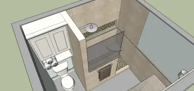 Jarreau Restroom — Design-Build Services project by D. Jenks Designs