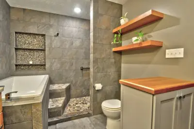 West Lafayette Contemporary Bathroom Renovation on Jennings Street — Design-Build Services project by Riverside Construction, LLC
