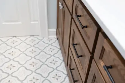 Lake House Main Bathroom — Design-Build Services project by Jackson Construction, Inc.