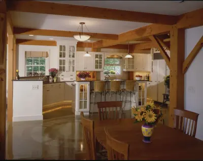 Timber Frame House at Lake Sunapee — Design-Build Services project by Davis Frame Company
