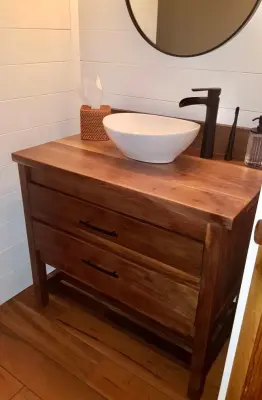 Dark Walnut Dressing Table — Carpentry & Woodworking project by Longing Woodworks Company