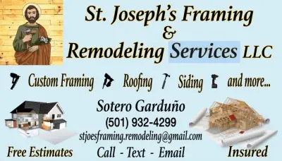 St. Josepsh's Framing and Remodeling Services - Patio Design & Installation in Conway, AR