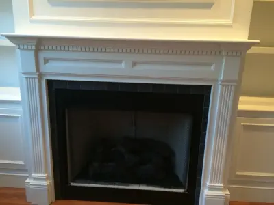 Bradbrooks Living Room Fireplace and Built-in Units by J.S. Williams Custom Carpentry