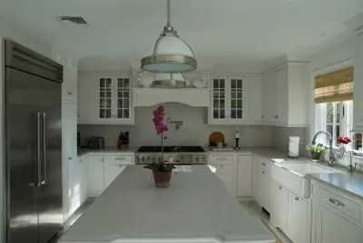 Timeless White Kitchen by Michael Aiello Construction, Inc.