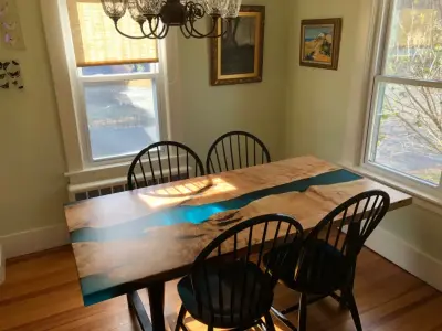 Maple River Table with Live Edge — Carpentry & Woodworking project by The Ole Wood Shack