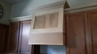 Marcia's stove hood prior to painting — Carpentry & Woodworking project by Wood Wise Carpentry LLC
