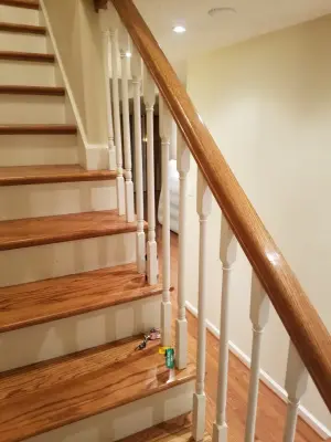 Prefinished Wood Flooring, Stairs, and Handrails — Carpentry & Woodworking project by Teaham Construction