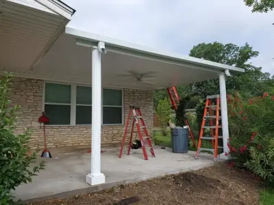 Patio Cover Installation with Fan and Lighting in One Day — Carpentry & Woodworking project by Build Atx