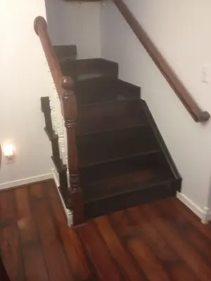 Bungalow Second Floor Custom Staircase at Riverview — Carpentry & Woodworking project by Multi Drywall & Partition, LLC