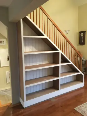 Bookshelf Stairs — Carpentry & Woodworking project by Multi Drywall & Partition, LLC