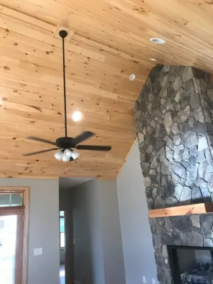 Whispering Streams T&G Vaulted Ceiling Featuring Custom Trim — Carpentry & Woodworking project by Powers Carpentry
