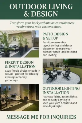 Elevate your backyard into a custom entertainment haven with personalized setups — Landscape Design project by Johnnys Fire Pit And Border